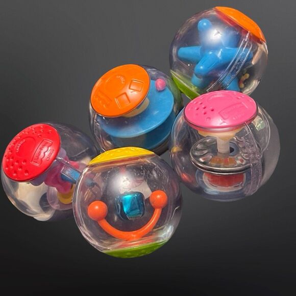 Fisher Price Peek a Boo Balls Lot of 12 Educational Sensory Balls - Picture 5 of 5